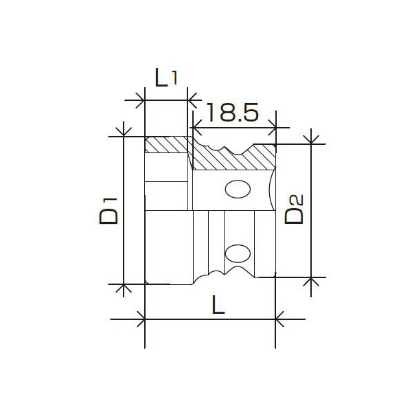 ＴＯＮＥ（株） インパクト用ショートソケット(6角) 4NV インパクト用ショートソケット 4NV-17SS