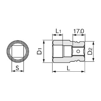 ＴＯＮＥ（株） インパクト用インナーソケット 4A インパクト用インナーソケット 4A-20BA