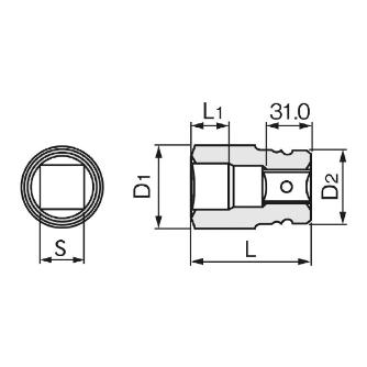 ＴＯＮＥ（株） インパクト用インナーソケット 8A インパクト用インナーソケット 8A-17BA