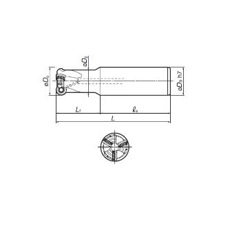 住友電気工業（株） SEC－ウェーブラジアスミル エンドミル RSXF-ES ＳＥＣ－ウェーブラジアスミル　エンドミル RSXF08025ES