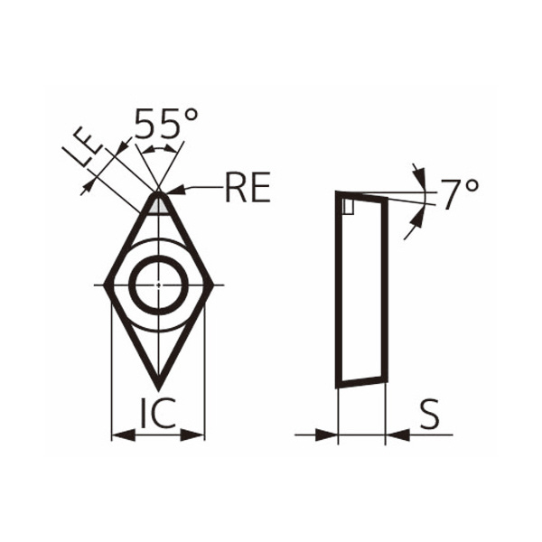 住友電気工業（株） スミダイヤ バインダレスチップ DCMW-RH スミダイヤ　バインダレスチップ DCMW070204RH NPD10