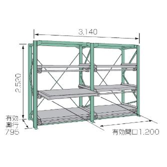 ムラテックＫＤＳ（株） スライドラック SSR30 スライドラック SSR30-2512(3HTR)