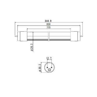 （株）ソディックエフ・ティ 32形蛍光灯代替LED灯 工事取付タイプ(直結工事必要) DSL-800きらめき ３２形蛍光灯代替ＬＥＤ灯　工事取付 DSL-800ｷﾗﾒｷ-VE-ｶﾝ ﾚｲﾄｳ･ﾎﾞｳｼﾂ