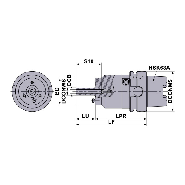 三菱マテリアル（株） バルブフィニッシャーHVF形ツールホルダ HVF06 バルブフィニッシャーＨＶＦ形ツールホルダ HVF06-HSK63A110A3