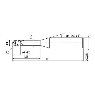 三菱マテリアル（株） DFコートボールエンドミル DF2XLBF ＤＦコートボールエンドミル DF2XLBF R0050N120