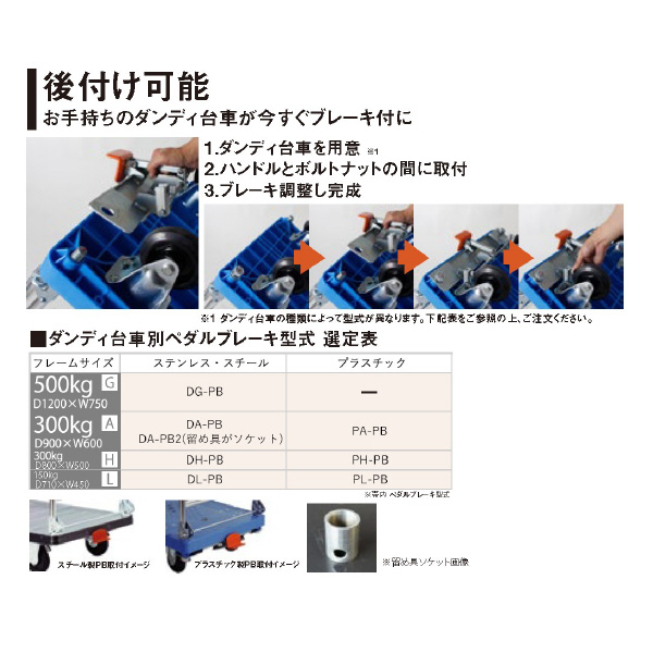 花岡車輌（株） ダンディ ペタルブレーキ DG-PB ダンディ　ペタルブレーキ OP/DGPB