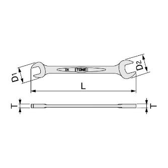 ＴＯＮＥ（株） スパナ(インチサイズ) DSB スパナ DSB-2224