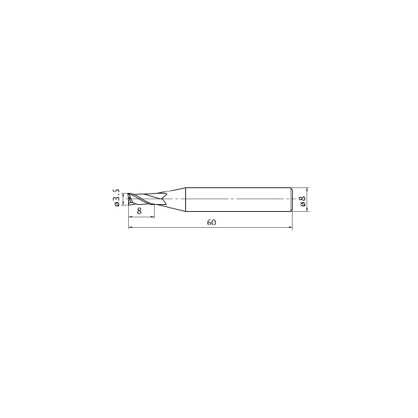 三菱マテリアル（株） 汎用エンドミル 2SS 汎用エンドミル 2SS D0350