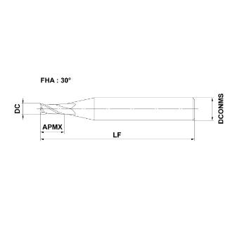 三菱マテリアル（株） 汎用エンドミル 2MS 汎用エンドミル 2MS D0550