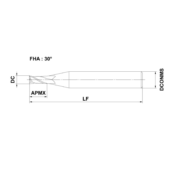 三菱マテリアル（株） 汎用エンドミル 2MS 汎用エンドミル 2MS D0550