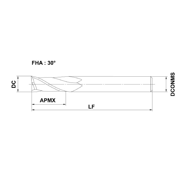 三菱マテリアル（株） 汎用エンドミル 2MS 汎用エンドミル 2MS D2000