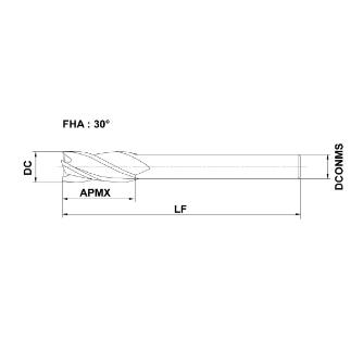 三菱マテリアル（株） 汎用エンドミル 4MC 汎用エンドミル 4MC D3000