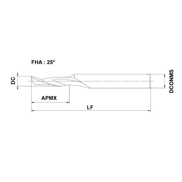 三菱マテリアル（株） 汎用エンドミル 1LA 汎用エンドミル 1LA D0500