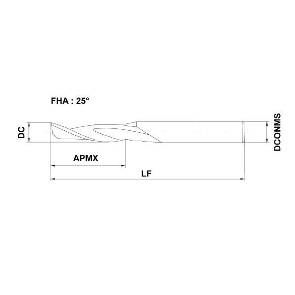 三菱マテリアル（株） 汎用エンドミル 1LA 汎用エンドミル 1LA D1000