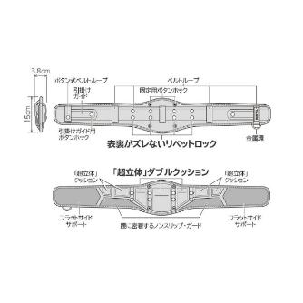 （株）ＴＪＭデザイン 胴当てベルト SEG超立体 CRX 胴当てベルト　ＳＥＧ超立体　Ｍサイズ CRX800