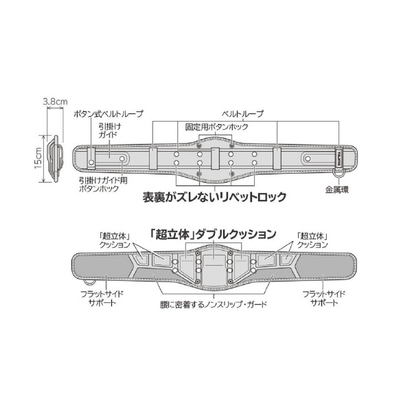 （株）ＴＪＭデザイン 胴当てベルト SEG超立体 CRX 胴当てベルト　ＳＥＧ超立体　Ｌサイズ CRX900