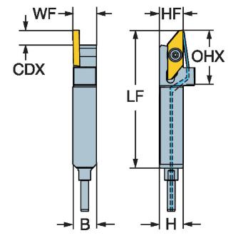 サンドビック（株） コロカットXS シャンクバイト 【F】 QS-SMAL コロカットＸＳ　シャンクバイト　【Ｆ】 QS-SMALR083XHP-M