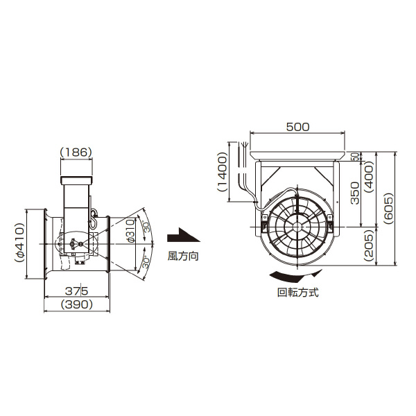 （株）鎌倉製作所 搬送ファン AHF 搬送ファン AHF-304 ﾀﾝｿｳ100V