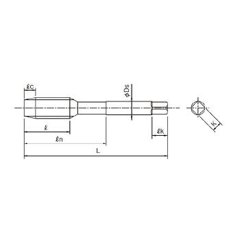 オーエスジー（株） A/スパイラルタップ ロングシャンク インサートねじ用 A-LT-SFT HL Ａ／スパイラルタップ A-LTSFT HL 2.5P OH2 M4X0.7X100