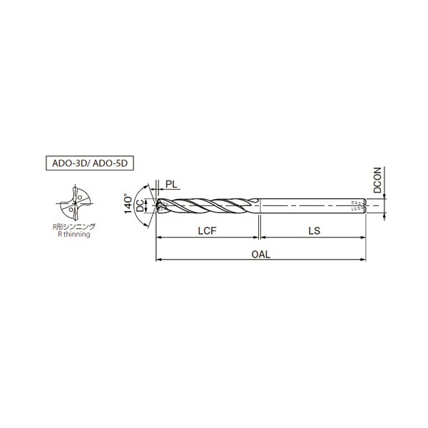 オーエスジー（株） 油穴付き超硬ドリル 3Dタイプ ADO-3D 超硬ドリル ADO-3D 10.2-11