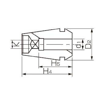 カトウ工機（株） AR32-GH型角穴付きテーパコレット(ESS1022-OHC型用) ＡＲコレット AR32-GH P1/8