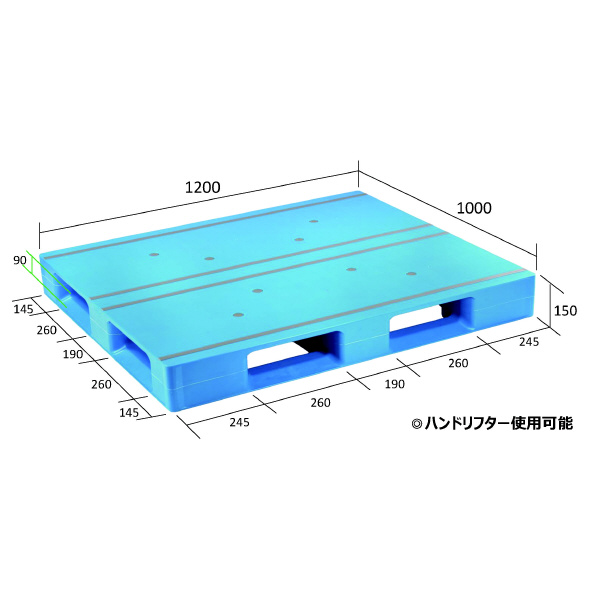 日本プラパレット（株） パレット AZFD パレット AZFD-1210FE ﾌﾞﾙｰ