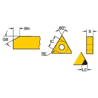 サンドビック（株） T-MaxP チップ CBN TNGA Ｔ－Ｍａｘ　チップ　ＣＢＮ　【Ｅ】 TNGA 16 04 08S01525H 7115