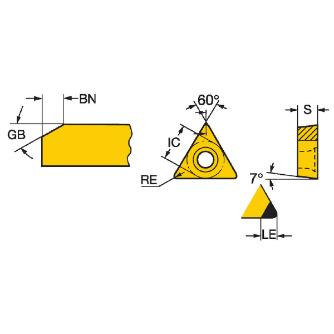 サンドビック（株） コロターン107 チップ CBN 【E】 TCGW コロターン１０７　チップ　ＣＢＮ　【Ｅ】 TCGW 11 03 04S01020F 7105