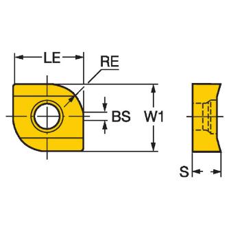 サンドビック（株） コロミル331 チップ 【C】 R331 コロミル３３１　チップ　【Ｃ】 R331.1A-05 45 30H-WL 1130