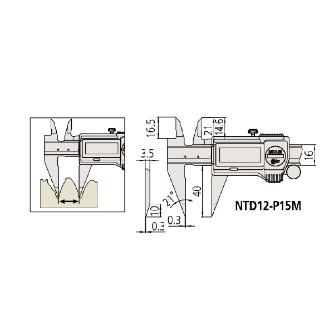 （株）ミツトヨ ノギス NTD ノギス NTD12-P15M 573-621-20