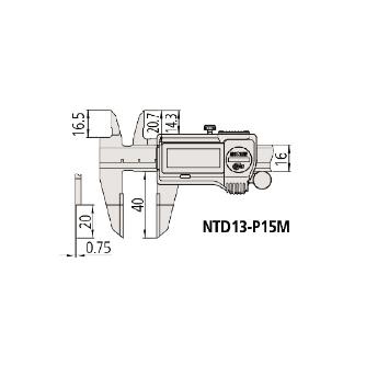 （株）ミツトヨ ノギス NTD ノギス NTD13-P15M 573-634-20