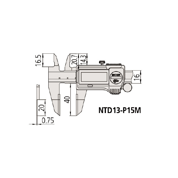 （株）ミツトヨ ノギス NTD ノギス NTD13-P15M 573-634-20