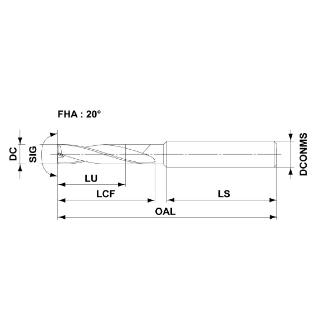 三菱マテリアル（株） 座グリ加工用超硬ドリル MFE 座グリ加工用超硬ドリル MFE 0300X02S060 DP1020