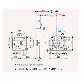 （株）富士製作所 ポータブルウィンチ PNW ポータブルウィンチ PNW-300N