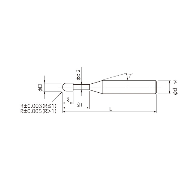 日進工具（株） CBNスパイラルボールエンドミル SSPB ＣＢＮスパイラルボールエンドミル SSPB220 R1.5X6