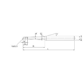 日進工具（株） 無限ロングテーパーネックボールエンドミル MRBTNH 無限ロングテーパーネックボールエンドミル MRBTNH230 R0.1X1ﾟ30X1.5