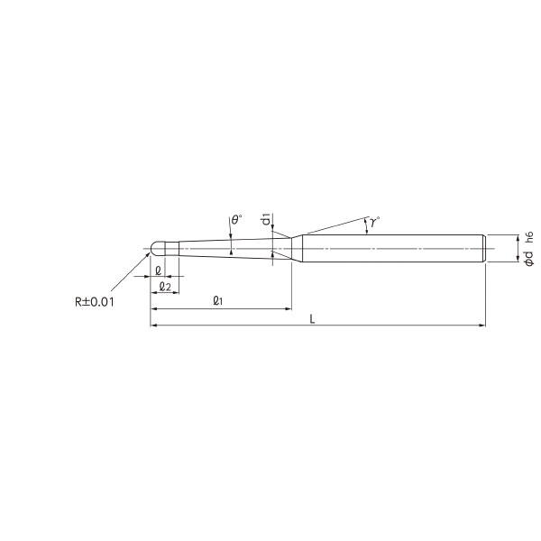 日進工具（株） 無限ロングテーパーネックボールエンドミル MRBTNH 無限ロングテーパーネックボールエンドミル MRBTNH230 R0.1X1ﾟ30X2