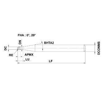 三菱マテリアル（株） 超硬コーティングエンドミル VFR2SBR 超硬コーティングエンドミル VFR2SBR0020