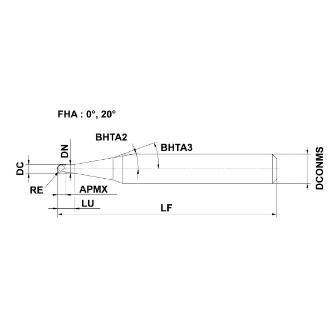 三菱マテリアル（株） 超硬コーティングエンドミル VFR2SBR 超硬コーティングエンドミル VFR2SBR0020S06