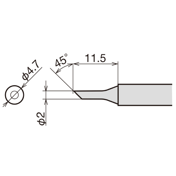 太洋電機産業（株） 替こて先 RXー80GAS用 RX 替こて先　ＲＸ－８０ＧＡＳ用 RX-80HRT-2CF