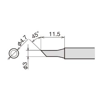 太洋電機産業（株） 替こて先 RXー80GAS用 RX 替こて先　ＲＸ－８０ＧＡＳ用 RX-80HRT-3CF