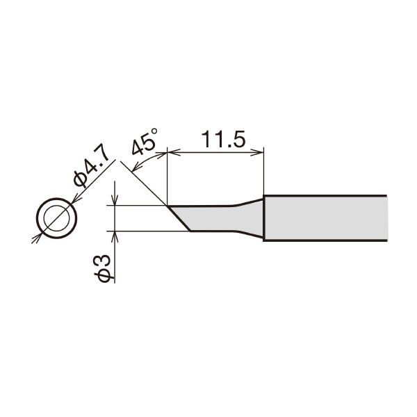 太洋電機産業（株） 替こて先 RXー80GAS用 RX 替こて先　ＲＸ－８０ＧＡＳ用 RX-80HRT-3CF