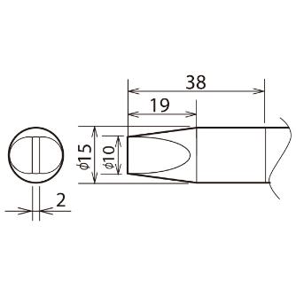 太洋電機産業（株） 替こて先 RXー89GAS用 RX 替こて先　ＲＸ－８９ＧＡＳ用 RX-89HRT-10D