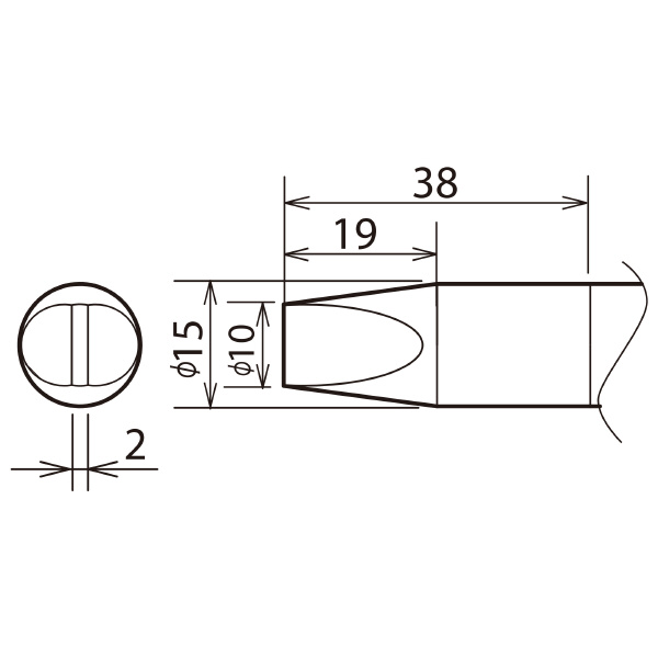 太洋電機産業（株） 替こて先 RXー89GAS用 RX 替こて先　ＲＸ－８９ＧＡＳ用 RX-89HRT-10D