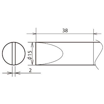 太洋電機産業（株） 替こて先 RXー89GAS用 RX 替こて先　ＲＸ－８９ＧＡＳ用 RX-89HRT-15D