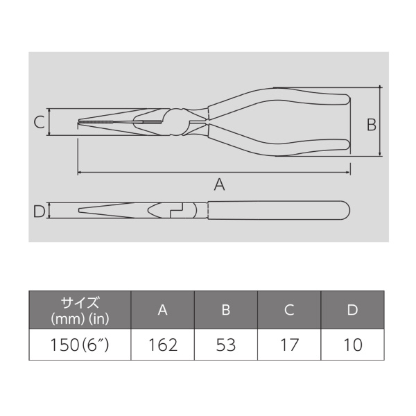 フジ矢（株） 先長ラジオペンチ(成型カバー付) 282A 先長ラジオペンチ（成型カバー付） 282A-150(VICTOR)