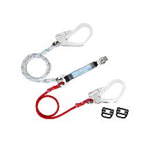 藤井電工（株） フルハーネス用ランヤード  ツイン 三つ打ちロープ式+FS-99 フルハーネス用ランヤード THL-99-DZ1-2R23-JAN-BP