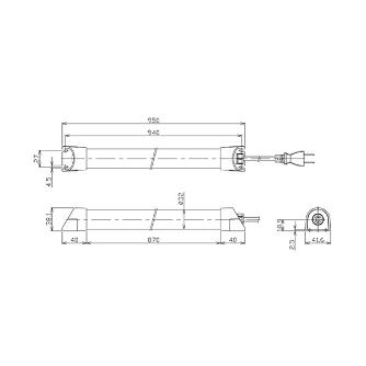 日機（株） スリム型防水LEDライト 2mケーブル NLT スリム型防水ＬＥＤライト　２ｍケーブル NLT4-40-AC1-S(2M+P)