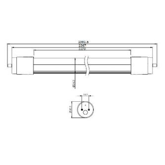 （株）ソディックエフ・ティ 110形蛍光灯代替LED灯 工事不要タイプ(ポン付け)  SL-2400きらめき １１０形蛍光灯代替ＬＥＤ灯　工事不要 SL2400ｷﾗﾒｷA1