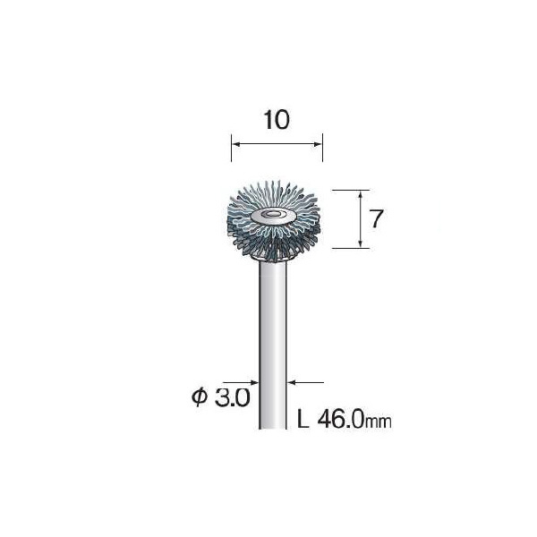 ミニター（株） C砥粒入りナイロンブラシ 3本 FC Ｃ砥粒入りナイロンブラシ　３本 FC2402